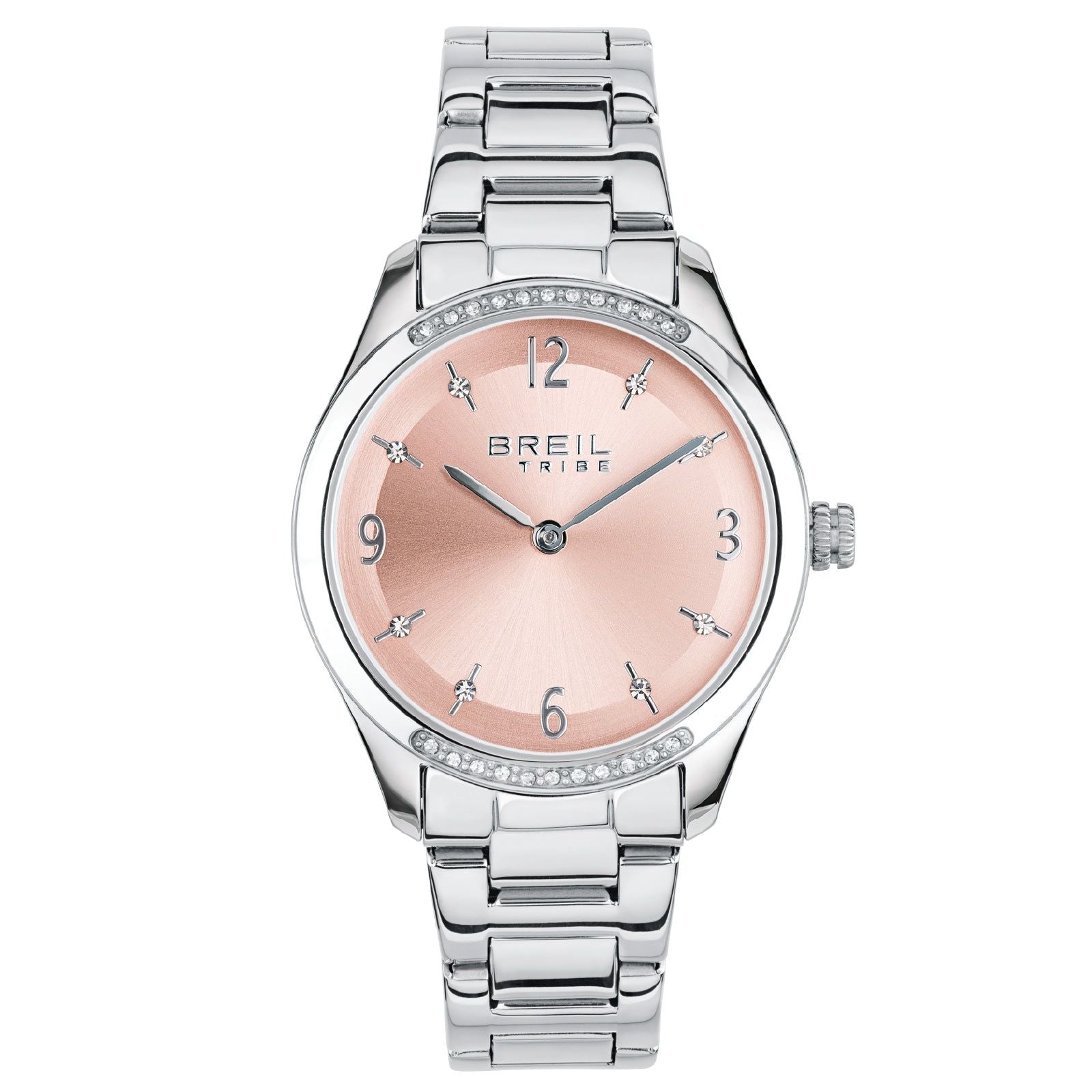 Orologio donna Breil Kyla in acciaio con cristalli e quadrante rosa 32 mm EW0703-1