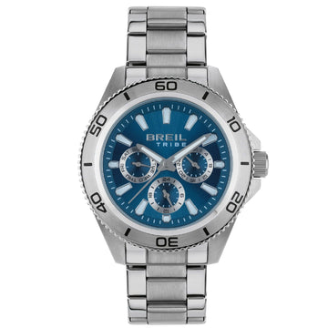 Orologio crono uomo Breil Challenge acciaio quadrante blu 42 mm EW0710-1