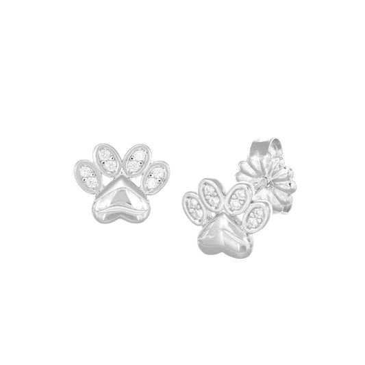 Orecchini donna Amen Animalier in argento a zampetta con zirconi EZABBZ-1