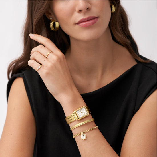 Orologio solo tempo Fossil in acciaio color oro da donna MISURA UNICA