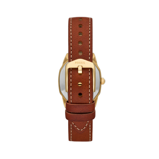Orologio solo tempo Fossil in acciaio color oro e pelle F.ES5364