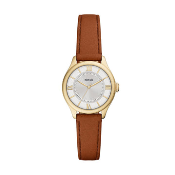 Orologio solo tempo da donna Fossil in acciaio e pelle 28mm MISURA UNICA