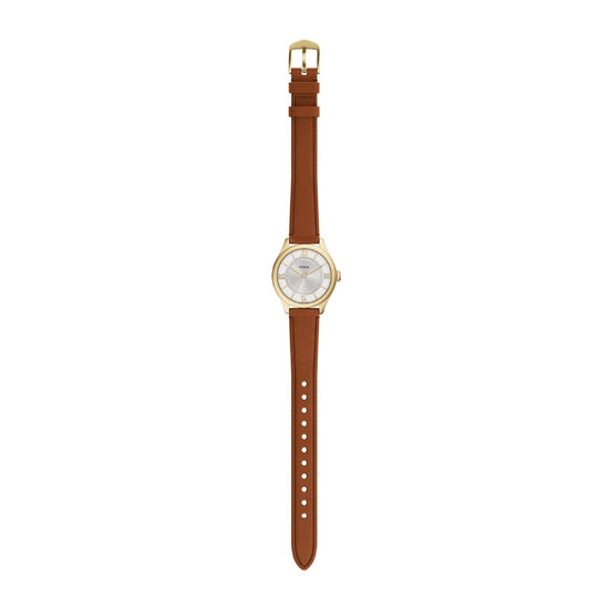 Orologio solo tempo da donna Fossil in acciaio e pelle 28mm MISURA UNICA