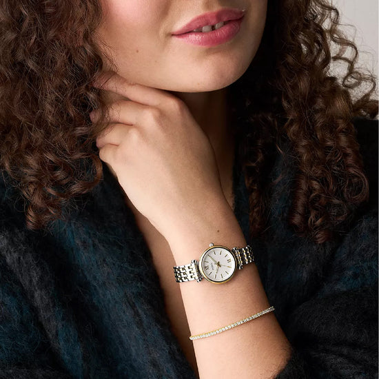 Set orologio bracciale Fossil Carlie acciaio bicolore donna MISURA UNICA