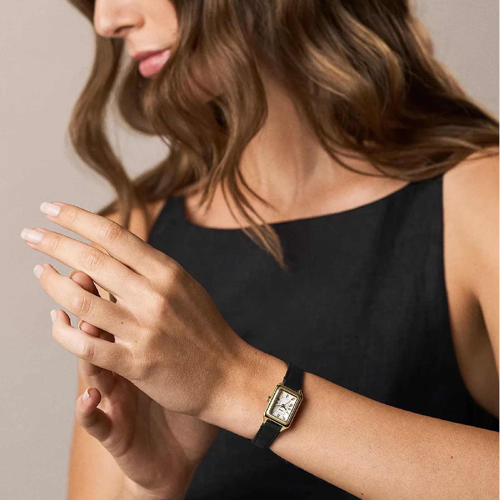 Orologio Fossil Raquel Mini con cinturino pelle nera donna MISURA UNICA