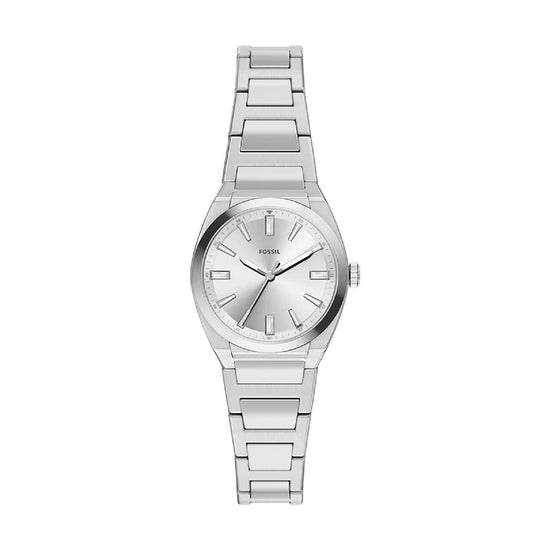 Orologio solo tempo Fossil Everett acciaio quadrante argento MISURA UNICA