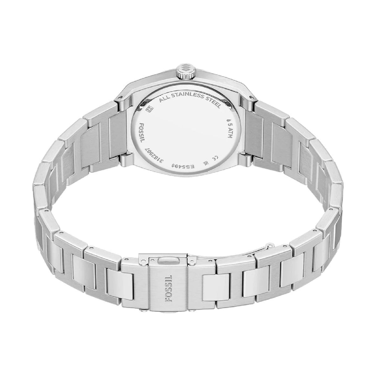 Orologio solo tempo Fossil Everett acciaio quadrante argento MISURA UNICA