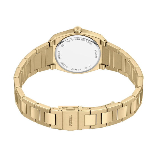 Orologio solo tempo Fossil Everett in acciaio placcato oro MISURA UNICA