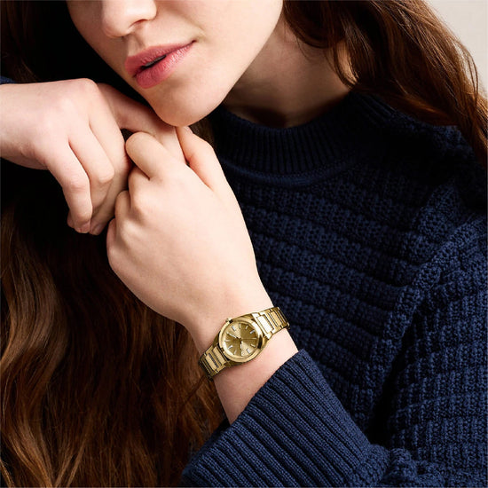 Orologio solo tempo Fossil Everett in acciaio placcato oro MISURA UNICA