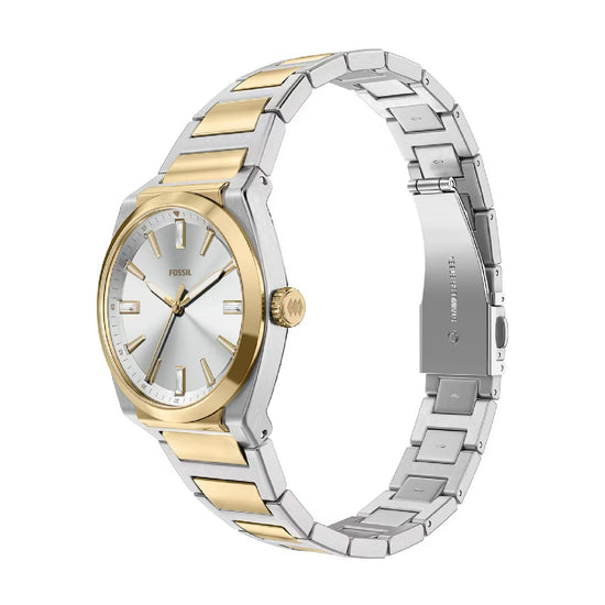 Orologio solo tempo Fossil Everett in acciaio e pvd oro MISURA UNICA