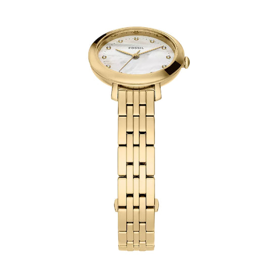 Orologio solo tempo Fossil Heidi rotondo in acciaio e pvd oro MISURA UNICA