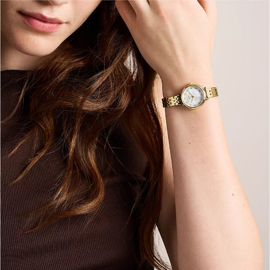 Orologio solo tempo Fossil Heidi rotondo in acciaio e pvd oro MISURA UNICA