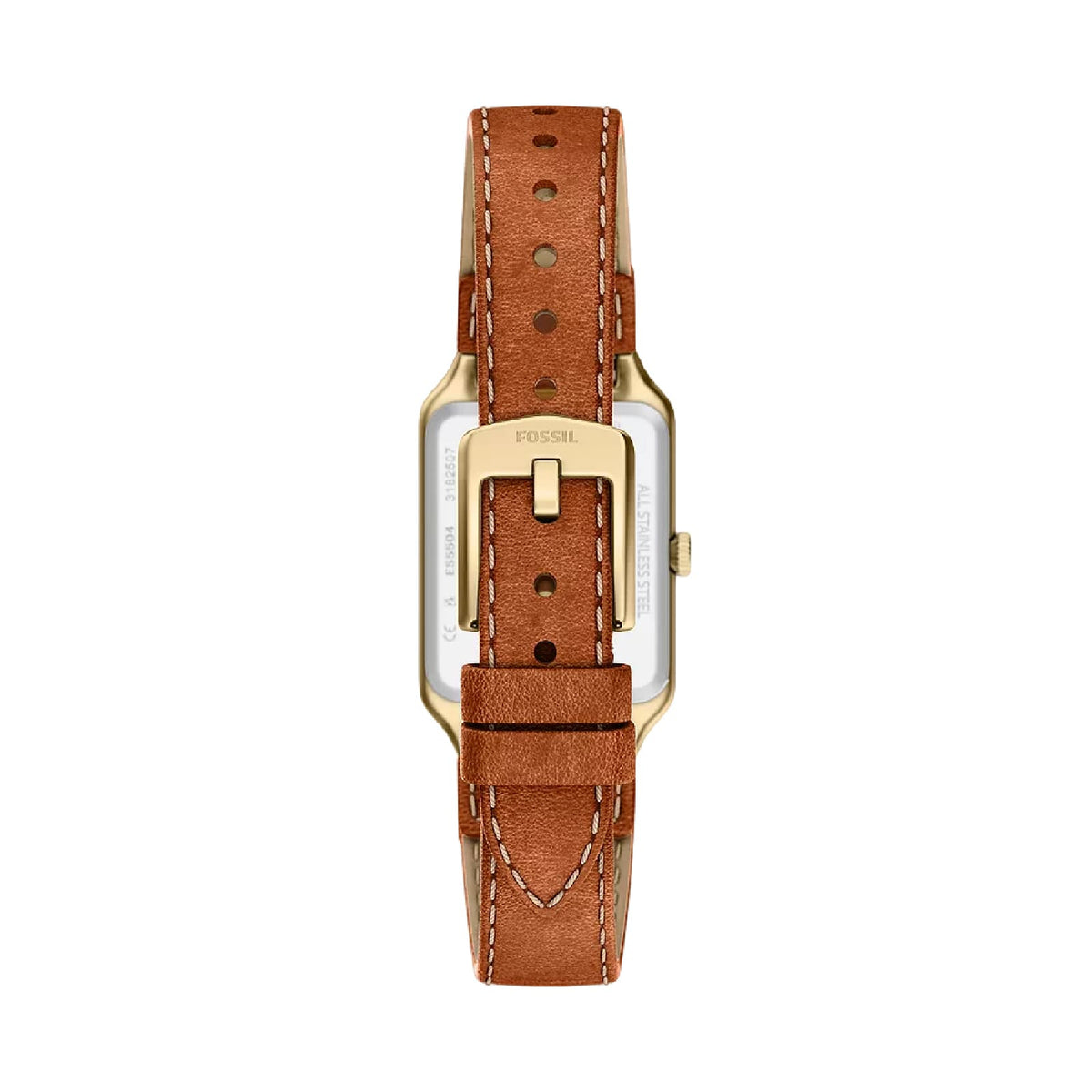 Orologio solo tempo Fossil Raquel in acciaio dorato e pelle MISURA UNICA