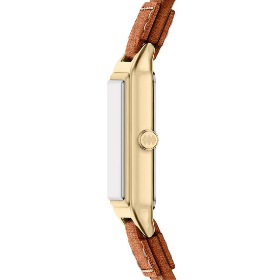 Orologio solo tempo Fossil Raquel in acciaio dorato e pelle MISURA UNICA