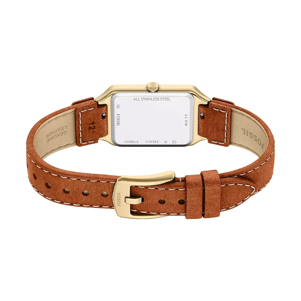 Orologio solo tempo Fossil Raquel in acciaio dorato e pelle MISURA UNICA