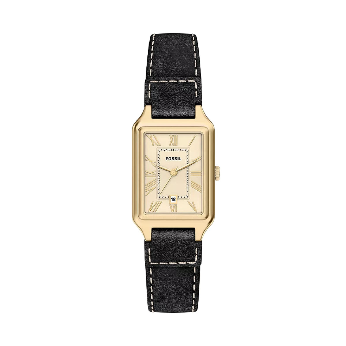 Orologio solo tempo Fossil Raquel in acciaio dorato e nero MISURA UNICA