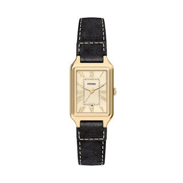 Orologio solo tempo Fossil Raquel in acciaio dorato e nero MISURA UNICA