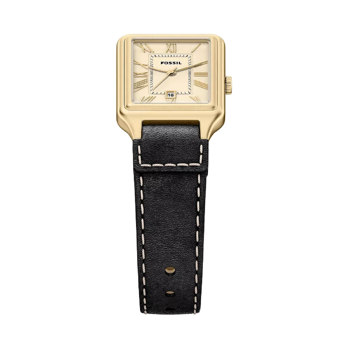 Orologio solo tempo Fossil Raquel in acciaio dorato e nero MISURA UNICA
