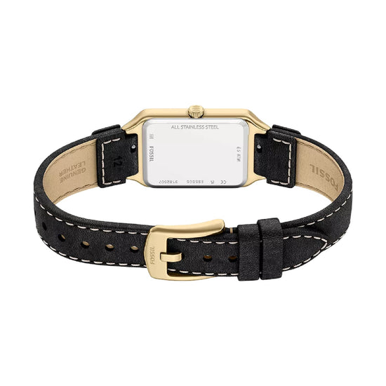 Orologio solo tempo Fossil Raquel in acciaio dorato e nero MISURA UNICA