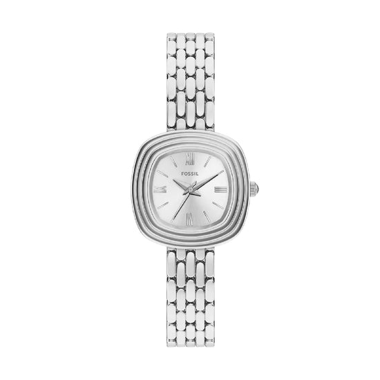 Orologio solo tempo Fossil Emerson acciaio quadrante argento MISURA UNICA