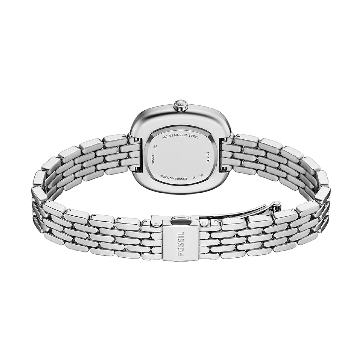 Orologio solo tempo Fossil Emerson acciaio quadrante argento MISURA UNICA
