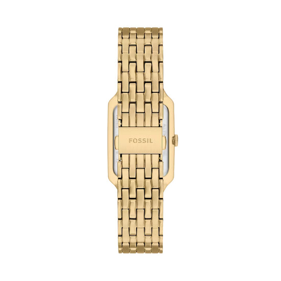 Orologio solo tempo Fossil Raquel in acciaio dorato bordeaux MISURA UNICA