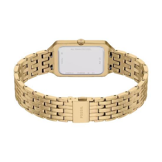 Orologio solo tempo Fossil Raquel in acciaio dorato bordeaux MISURA UNICA