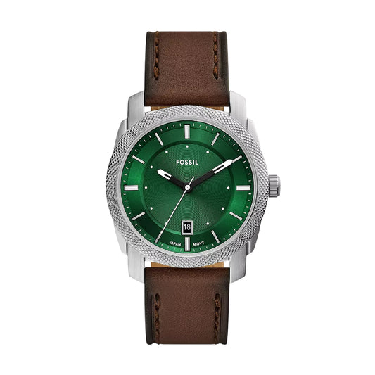 Orologio solo tempo Fossil acciaio e pelle quadrante verde