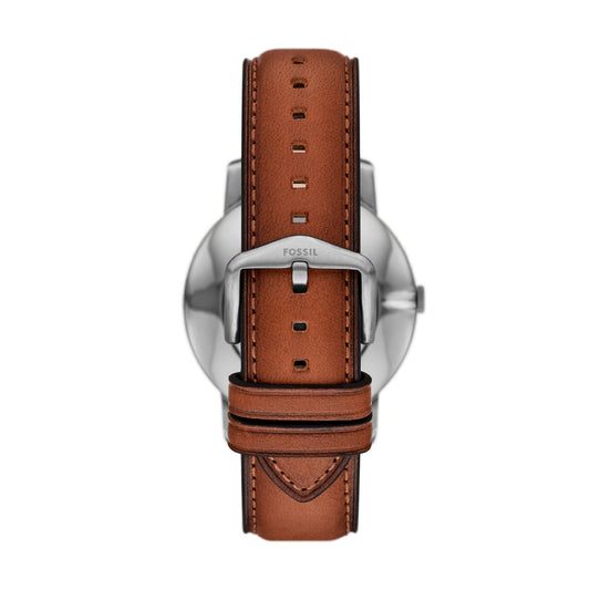 Orologio Fossil quadrante verde e cinturino pelle marrone
