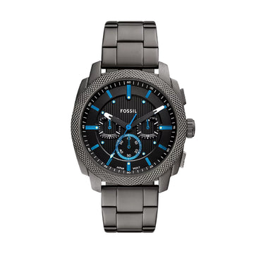 Orologio cronografo Fossil in acciaio grigio quadrante nero