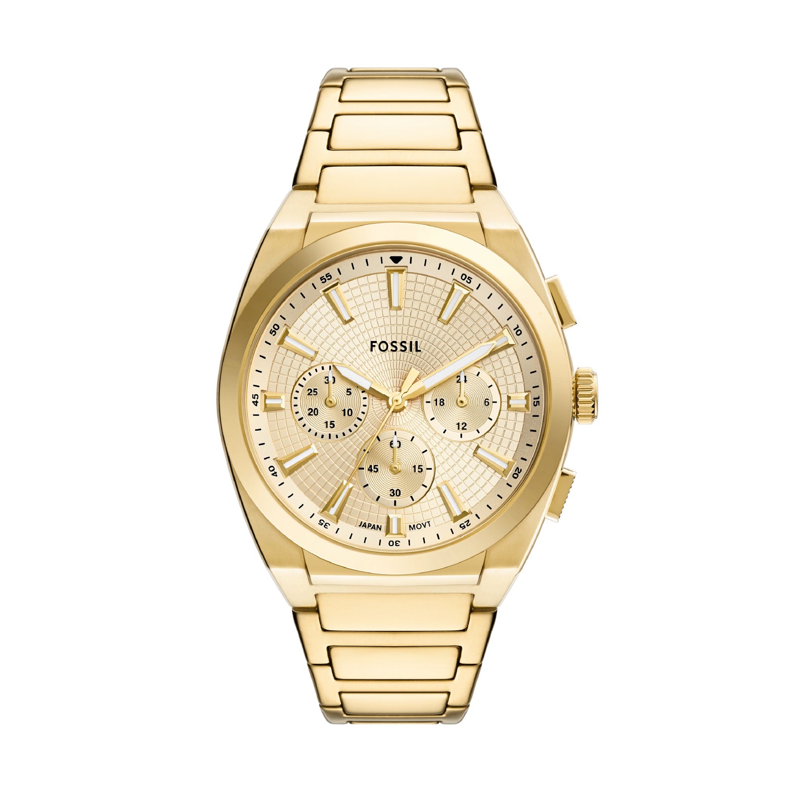 Orologio cronografo da uomo Fossil in acciaio dorato