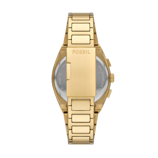 Orologio cronografo da uomo Fossil in acciaio dorato