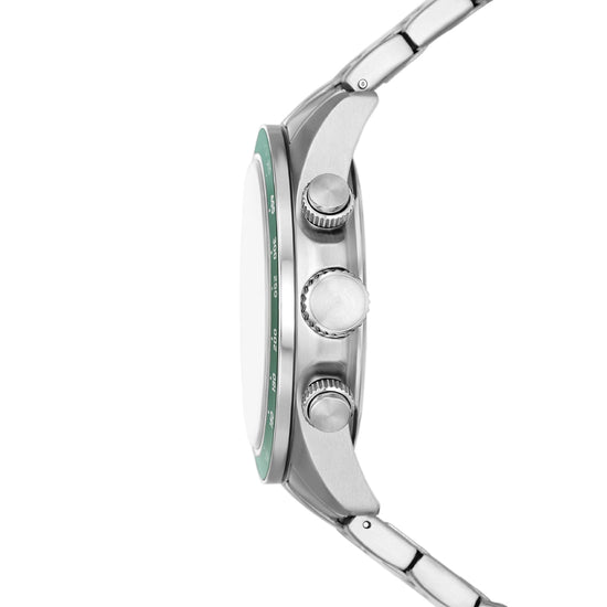 Orologio multifunzione uomo Fossil in acciaio quadrante verde MISURA UNICA