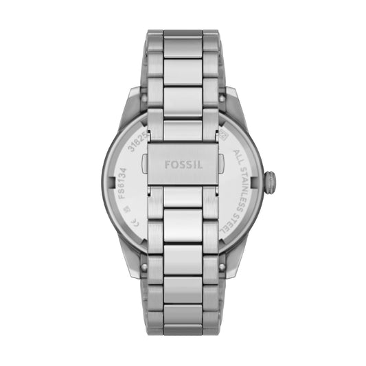 Orologio multifunzione uomo Fossil in acciaio quadrante blu MISURA UNICA