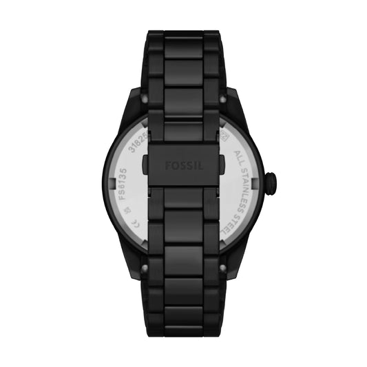 Orologio multifunzione Fossil in acciaio di colore nero opaco MISURA UNICA