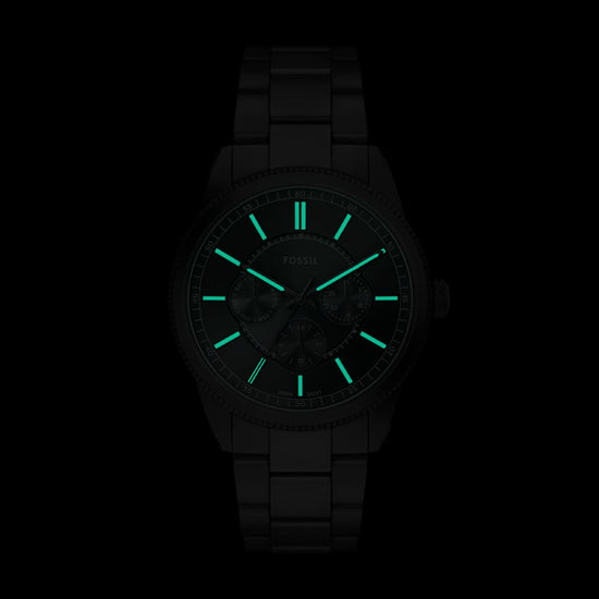 Orologio multifunzione Fossil in acciaio di colore nero opaco MISURA UNICA