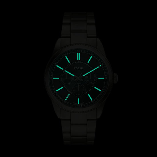 Orologio multifunzione Fossil in acciaio di colore grigio opaco MISURA UNICA