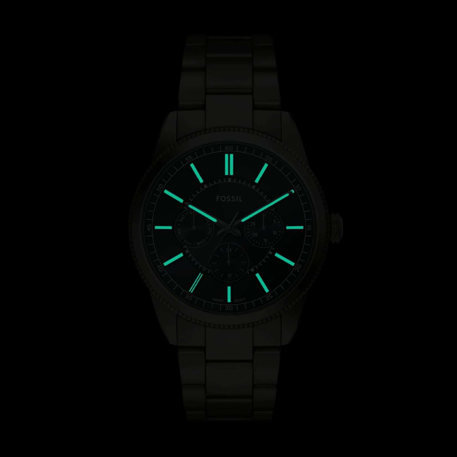 Orologio multifunzione Fossil in acciaio di colore grigio opaco MISURA UNICA