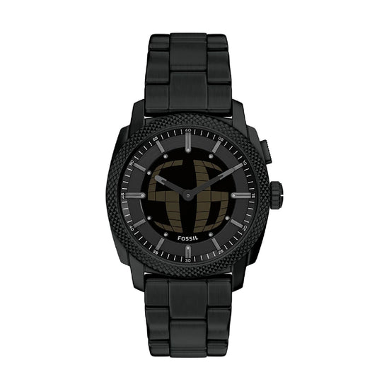 Orologio Fossil Machine Big Tic quadrante e bracciale nero uomo MISURA UNICA