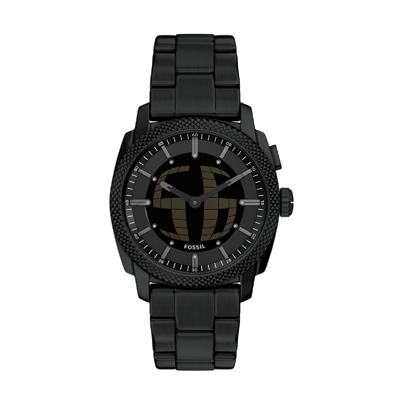 Orologio Fossil Machine Big Tic quadrante e bracciale nero uomo MISURA UNICA