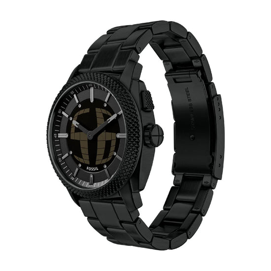 Orologio Fossil Machine Big Tic quadrante e bracciale nero uomo MISURA UNICA