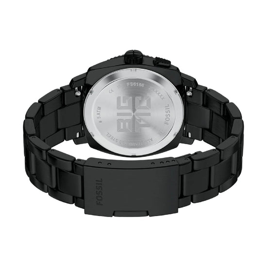 Orologio Fossil Machine Big Tic quadrante e bracciale nero uomo MISURA UNICA
