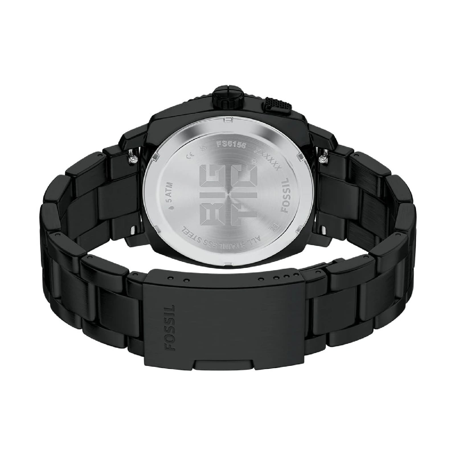Orologio Fossil Machine Big Tic quadrante e bracciale nero uomo MISURA UNICA