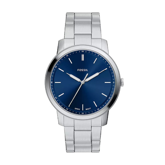 Orologio solo tempo Fossil Minimalist in acciaio e blu MISURA UNICA