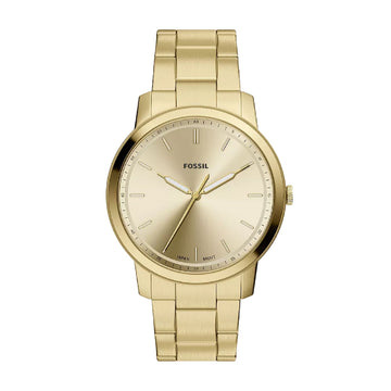 Orologio solo tempo Fossil Minimalist in acciaio pvd oro MISURA UNICA