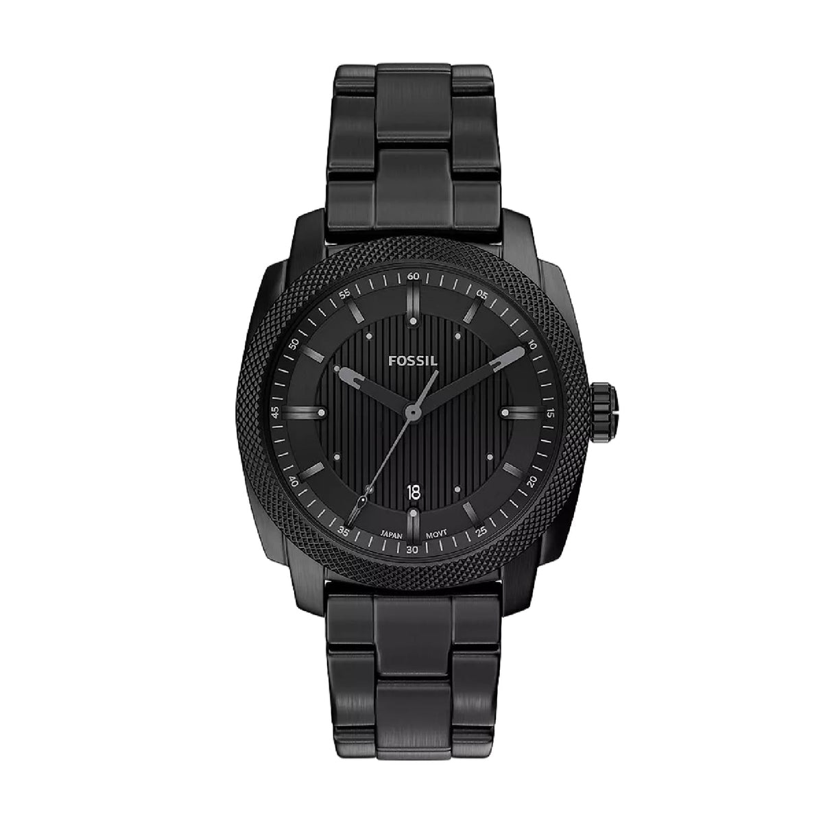 Orologio solo tempo Fossil Machine in acciaio con pvd nero MISURA UNICA