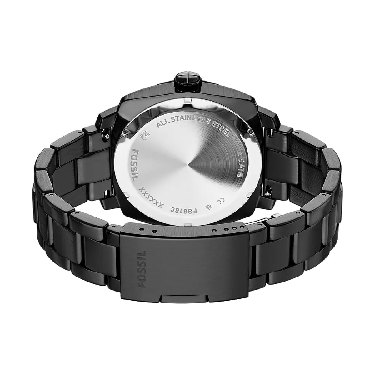 Orologio solo tempo Fossil Machine in acciaio con pvd nero MISURA UNICA