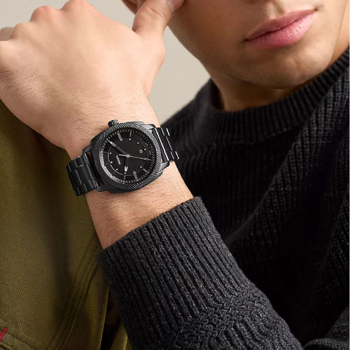 Orologio solo tempo Fossil Machine in acciaio con pvd nero MISURA UNICA