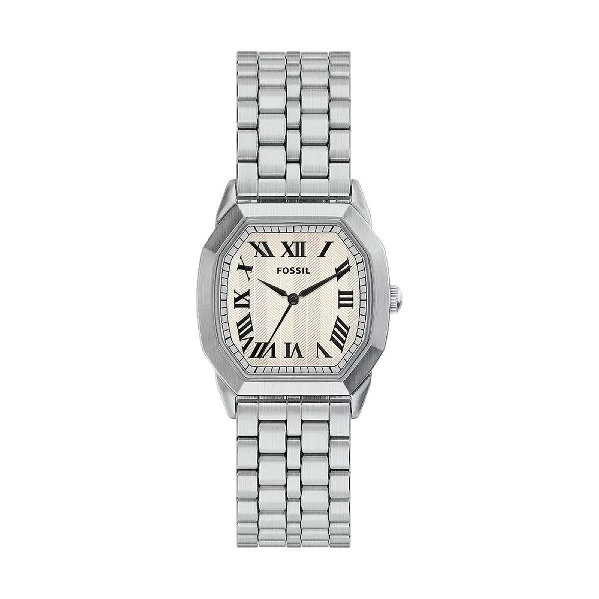 Orologio solo tempo Fossil Harlow in acciaio quadrante crema MISURA UNICA
