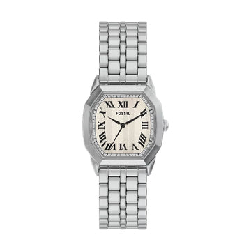 Orologio solo tempo Fossil Harlow in acciaio quadrante crema MISURA UNICA